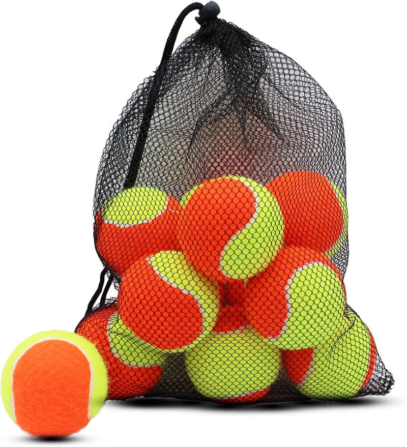 Magicorange Tennis Balls, 20 Pack Low Compression Stage Tennis Ball for Beginners Youth Kids Training Practicing with Mesh Bag for Easy Transport - Image 1